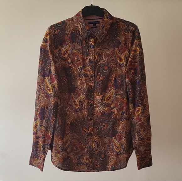 Tommy Hilfiger Tops - NWOT Tommy Hilfiger Paisley Print Fitted Shirt